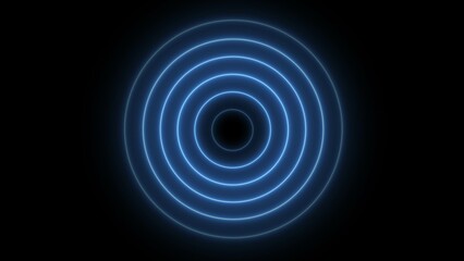 Neon Glow Radio Wave Illustration Background.