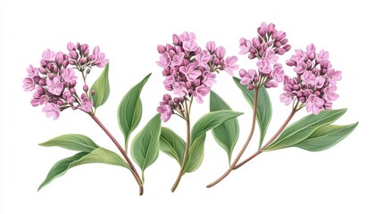 Obraz premium Valerian clipart, element, 3D illustration, realistic, isolated on white background