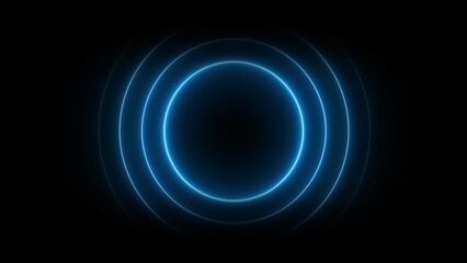 Neon Glow Radio Wave Illustration Background.