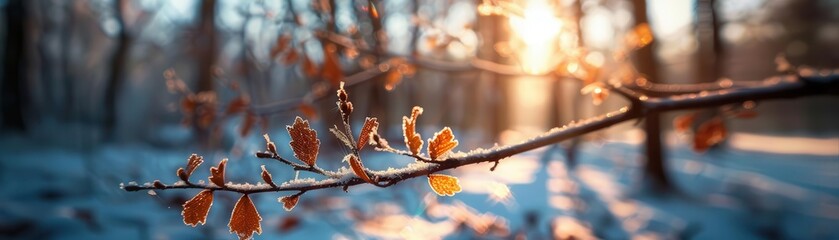 Snowcapped trees in a winter forest, serene and magical, Nature, Cool tones, Photograph, Seasonal wonder