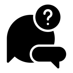 question glyph icon