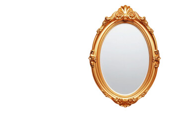 Elegant gold-framed mirror, perfect for home decor, reflecting style and sophistication in any setting.