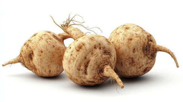 Maca root clipart, element, 3D illustration, realistic, isolated on white background