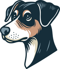 Adorable Dog Head Design Illustration