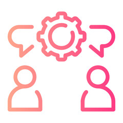 teamwork gradient icon