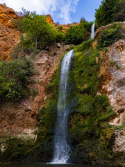 Aerial view of the Salto de Chella in Chella, Valencia, Spain