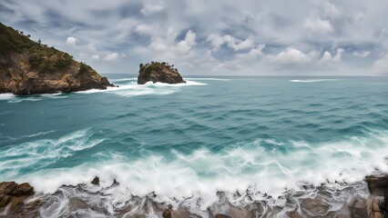 Fototapeta premium waves on the beach