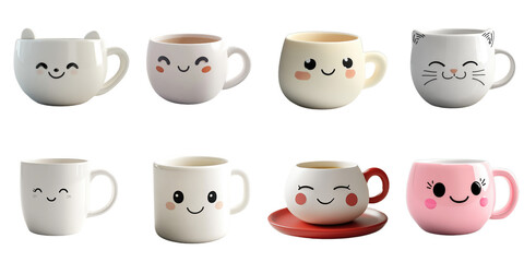 Smile cup isolated 3d mockup without background using for all purpose.