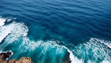 waves crashing on the rocks