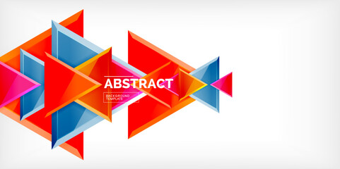 Triangle glass shapes geometric abstract background. Vector Illustration For Wallpaper, Banner, Background, Card, Book Illustration, landing page