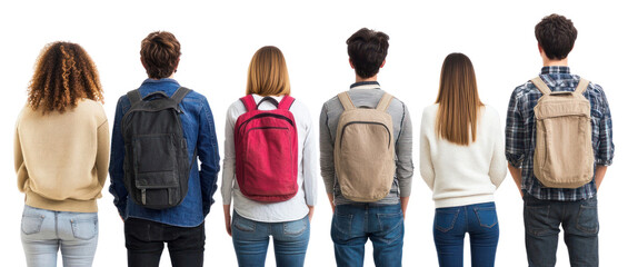 PNG Casual group of people background backpacks clothing.