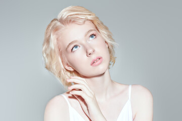 gentle blonde girl