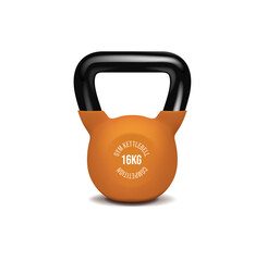 Kettlebells for weight exercises. Sports equipment. Simple flat illustration.