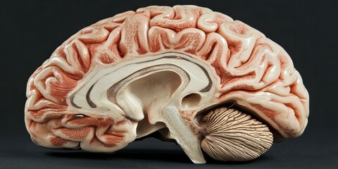 Anatomical model of a human brain.