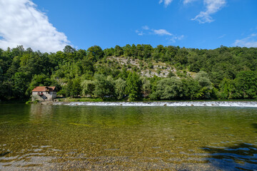 Stari pod bathing place on Kolpa river at Adlešiči