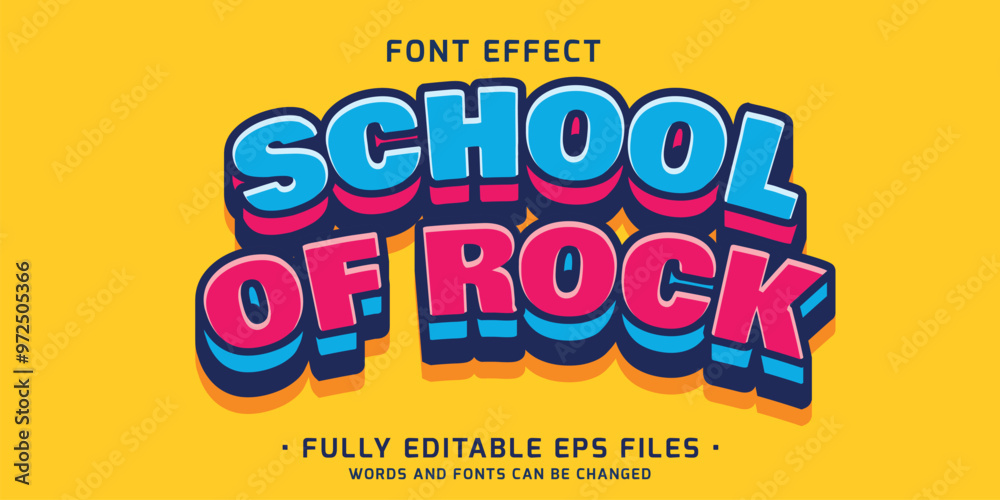Fototapete bold and vibrant 3 dimensional text effect in arch style