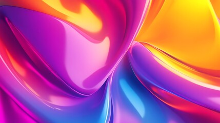 Abstract colorful design with vibrant hues of purple, orange, and blue.