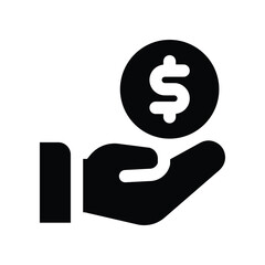 income icon. vector glyph icon for your website, mobile, presentation, and logo design.