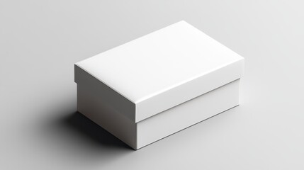 Naklejka premium Blank White Cardboard Box Mockup for Packaging Design