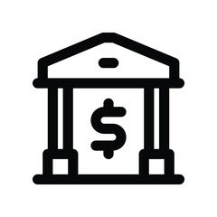 banking icon. vector line icon for your website, mobile, presentation, and logo design.