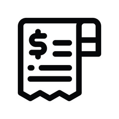 invoice icon. vector line icon for your website, mobile, presentation, and logo design.