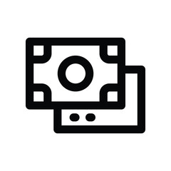 money icon. vector line icon for your website, mobile, presentation, and logo design.