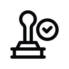 stamp icon. vector line icon for your website, mobile, presentation, and logo design.