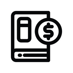 book icon. vector line icon for your website, mobile, presentation, and logo design.