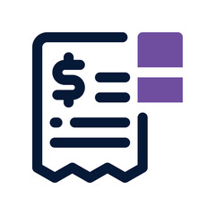Obraz premium invoice icon. vector dual tone icon for your website, mobile, presentation, and logo design.