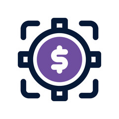 target icon. vector dual tone icon for your website, mobile, presentation, and logo design.