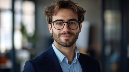 Fototapeta premium Businessman Posing for a Corporate Headshot