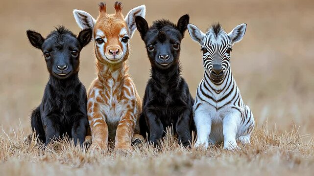Cute baby wild animals
