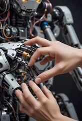 Obraz premium technological advancement of a hand