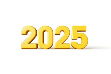 3D Illustration of Happy new year 2025