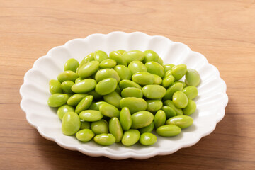 剥いた　茹で枝豆