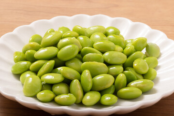 剥いた　茹で枝豆