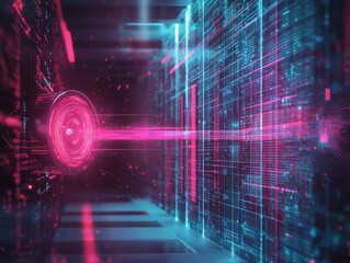 Neon Dreams Futuristic Cyber Cityscape.