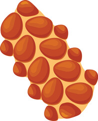 Giraffe pattern chocolate bar is being broken, perfect for projects related to sweets, desserts, and delicious treats