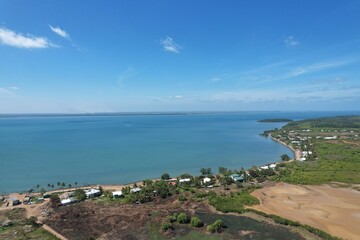 Fototapeta premium Aerial photo of Saibai Island Queensland Australia