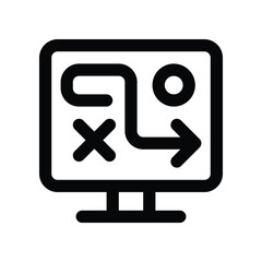 planning icon. vector line icon for your website, mobile, presentation, and logo design.