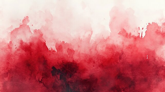 Fiery red watercolor wash background - Dramatic abstract scarlet burgundy texture, perfect for passionate, intense designs like romance book covers, Valentine's cards, and more