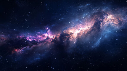 A stunning image of a galaxy with visible constellations scattered across the sky. The stars and cosmic dust create a mesmerizing view of the universe, highlighting the vastness and beauty of space.

