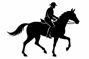 Horse rider vector silhouette,horse illustration