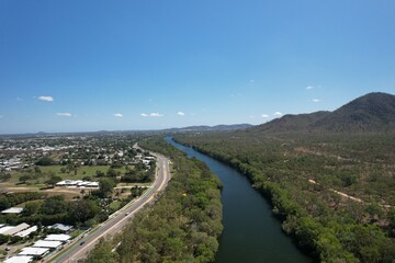 Aerial photo of Ross RiverTownsville Queensland Australia