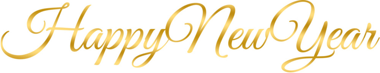 gold lettering - happy new year