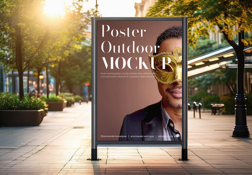 Poster Outdoor Mockup with Generative AI