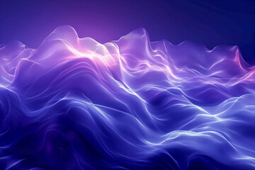 Obraz premium Flowing abstract waves in vibrant purple and blue with a soft texture