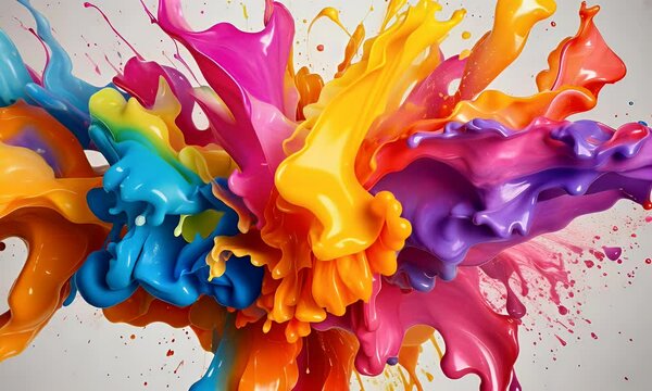 Farbexplosion &ndash; Kreatives Farbspritzbild