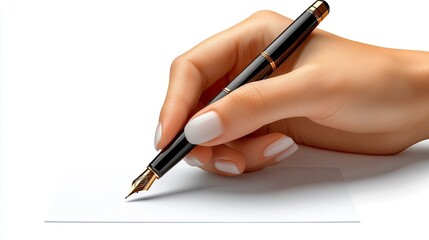 3d render hands hol3d blank graphic pa3d and digital pen drawing writing or signing concept business icon clip art isolate3d on transparent background