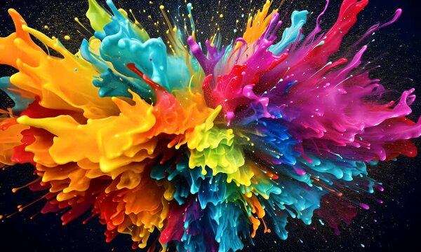 Farbexplosion &ndash; Kreatives Farbspritzbild
